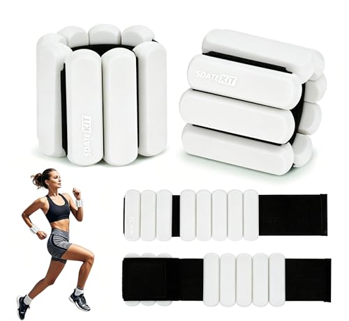 Image of Wrist Ankle Weights for Women 2 Pack(1lb Each), Ideal for Strength Training | Adjustable Silicone Wearable Arm and Leg Weights for Pilates, Gym, Yoga, Cardio. Waterproof, Anti slip, Sweat Proof