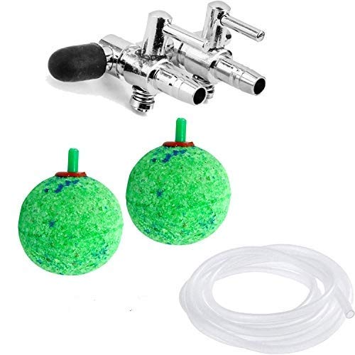 Venus Aqua Stainless Steel Aquarium Air Regulator Valve Fish Tank Air Line Divider Control Valve with 10 Meters Air Flow Tube Pipe and 2" Airstones (2 Outlet) (B07WTW4B3M) Amazon Price History, Amazon Price Tracker