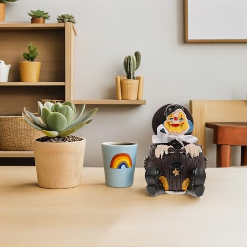Statuette de clown en résine pour égayer votre bureau ou étagère de salon - 8