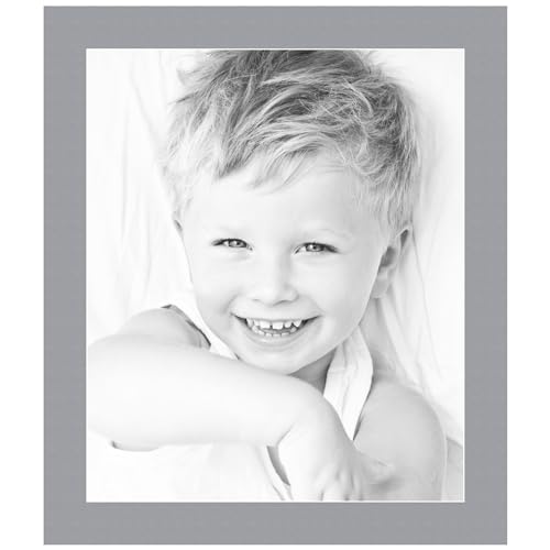 15x18 Silver/Silver Custom Mat for Picture Frame with 11x14 Opening Size (Mat Only, Frame NOT Included) - 1 Pack