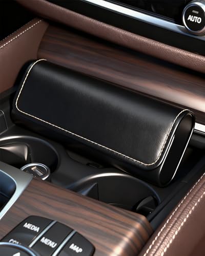 Image of RayLove Hard Shell Glasses Case, Lightweight Leather Eyeglass Case, Travel-Friendly Sunglasses Protector for Men & Women
