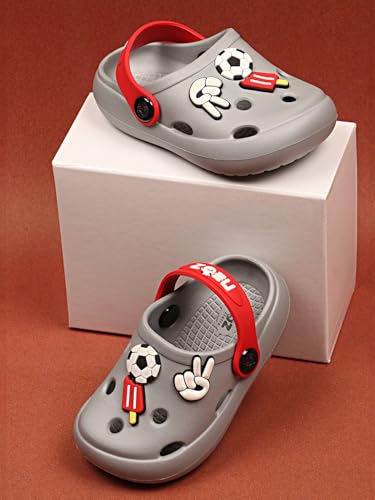 Image of URJO Unisex-Child Toyz Kid's Clogs /Sandals with Adjustable Strap Levirex Comfort Waterproof 40% Less Pressure By Neoz Clog
