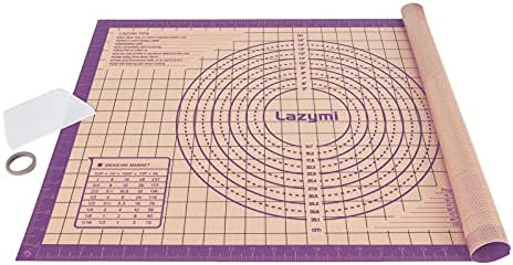 Extra Large & Thick Silicone Baking Mat 71×51 cm, Non Stick Pastry Rolling Sheet with Measurement, Non-Slip Silicon Dough kneading Board, Counter Table Mat, Placemat, for Pie/Cake/Pizza (Red+Scraper)