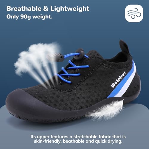 Image of WateLves Wide Toddler Water Shoes Kids Barefoot Athletic Sneakers Girls Boys Quick Dry Aqua Socks for Beach Hiking Swim Kayak Sport Accessories, Camping Essentials