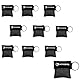 HENGBIRD 10 PCS Beatmungsmaske Schlüsselanhänger, CPR Face Shield Erste Hilfe Beatmungsmasken für Erwachsene und Kinder, Notfalltuch Taschenmaske für Erste Hilfe oder AED Training Schwarz