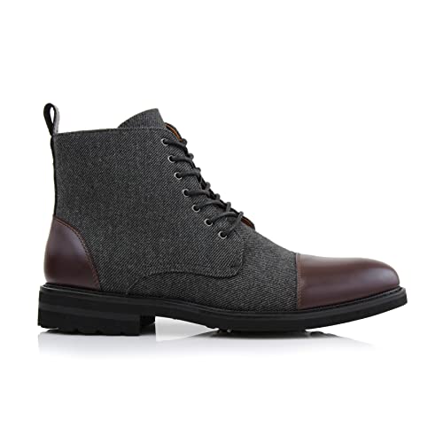 Image of Polar Fox Men's Ankle Dress Boots | Lace-up Casual Fashion Boot Collection | Cap Toe & Plain Toe Styles |