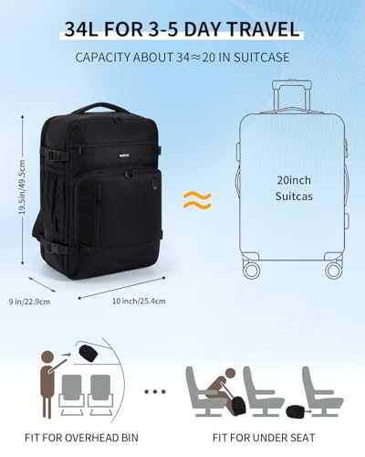 Image of ECOHUB Travel Backpack Airline Approved Under Seat Personal Item Bag
