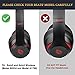 SoloWIT Earpads Cushions Replacement for Beats Solo 2 & Solo 3 Wireless On-Ear Headphones, Solo2 Solo3 Ear Pads with Soft Protein Leather, Added Thickness - Black