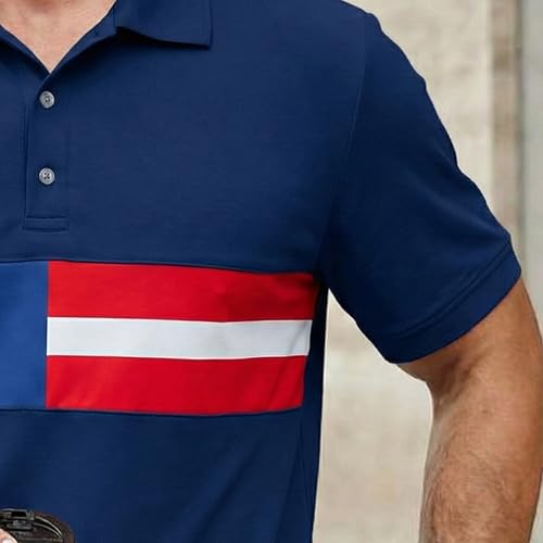 Image of Men's Polyster Stretchable Polo T-Shirts Half Sleeves Regular Fit T-Shirt for Everyday Wear