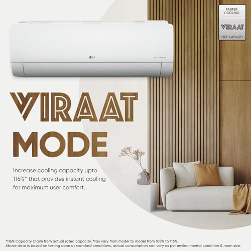 Image of LG 3 Star (2.0) Split AC with AI Convertible 6-in-1 Cooling with Anti Virus Protection,Diet+, Silver Deco, 2025 Model (US-Q24SNXE) White