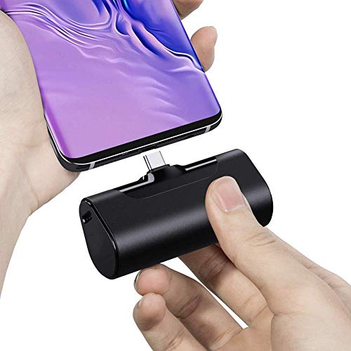 4500mAh Portable Compact Eingebautes externes Akkupack-Ladegerät Typ C Kompatibel mit Samsung S10 / S9 / S8 / Note 09.10.8, Moto Z3 / 2, LG V35 / G8 /