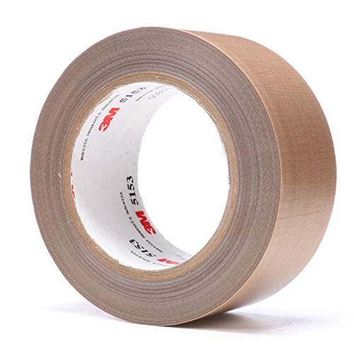 Image of 3M 45637 General Purpose PTFE Glass Cloth Tape 5153, 2 inch x 36 yd. 6.8 mil, Light Brown