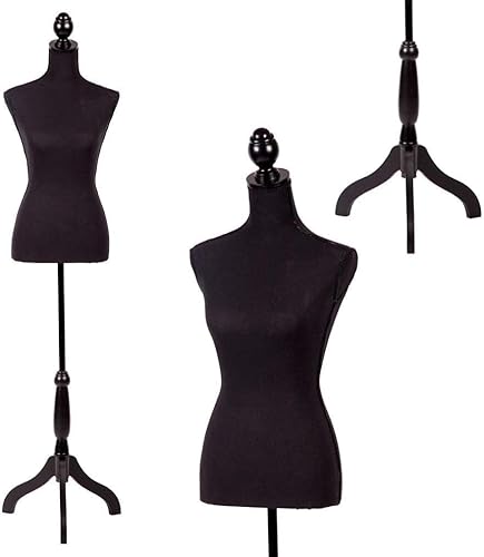 RROCOSIA Torso de maniquí de maniquí, forma de vestido ajustable de altura de 60 a 67 pulgadas, 4.1 libras ligero y fácil de mover cuerpo de