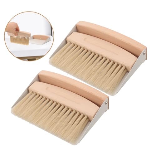 STOBAZA 8 Conjuntos vassoura pequena pá de lixo kit de teclado vassouras de mesa e pá de lixo escova