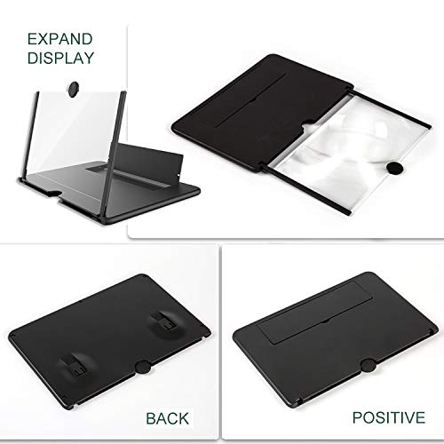 16 inch Phone Screen Magnifier Screen Magnifier for Cell Phone Smartphone Foldable Screen Magnifier Mobile Phone Amplifier Fit for All Smartphone (Black-16inch) - Image 5