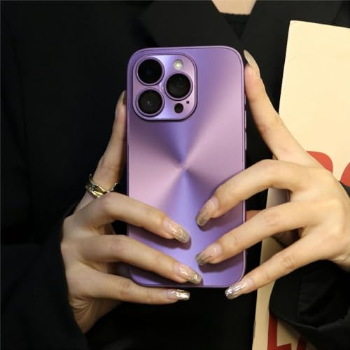 Étui laser bling de luxe Violet Foncé en cristal rigide chic pour iPhone 14 13 12 Pro Max