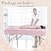 CroBlissful 87 x 51 Inch Wax Mat for Esthetician Bed Reusable Massage Bed Cover Waterproof PVC Wax Pad Cover for Massage Table Oilproof Waxing Table Sheet for Spa Tattoo Beauty Grafting (Pink)