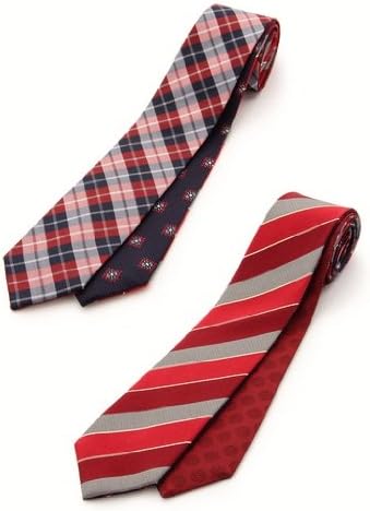 Amazon メイルアンドコー Male Co 7 0 ４wayタイ チェック ペイズリー ストライプ ドット アカ 10 ネクタイ 通販