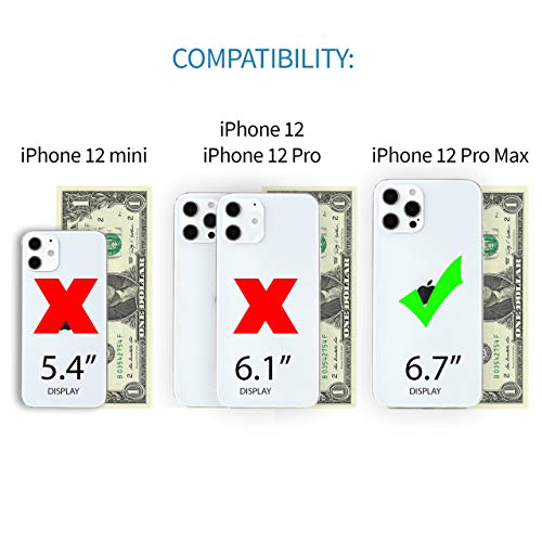 Dockem CS CD I67-12 BK EXEC M2 Wallet Case For Iphone 12 Pro Max: Built-In Metal Plate For Magnetic Mounting & 2 Credit Card Holders: 6.7 Inch Exec M2, Smooth Synthetic Leather  thumb #1