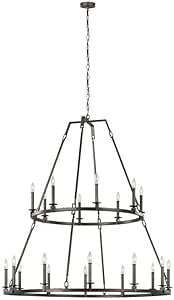 Feiss Generation Lighting-Sean Lavin-2-Tier Chandelier 20 Light Steel in Transitional Style-48 Inch Wide by 52.63 Inch Tall