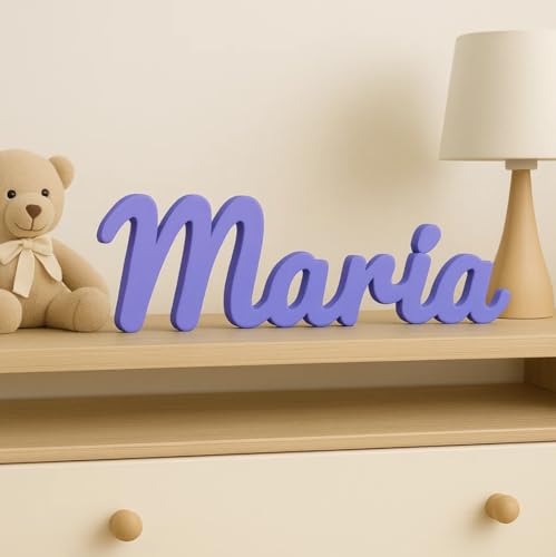 Nombre Decorativo Personalizado | Elige el Tipo de Letra, Color y Tamaño | Decoración Eventos y Habitación Infantil | Sobremesa o Colgar | Bautizos y Comuniones
