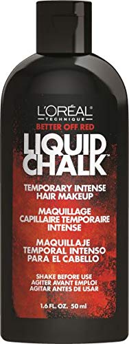 L'Oreal Liquid Chalk Temporary Color Better Off Red (Pack of 4)