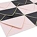 A7 Pink Envelopes 5 x 7 - V Flap, Quick Self Seal, with Gold Border, for 5x7 Cards| Perfect for Weddings, Invitations, Photos, Graduation, Baby Shower|Thick Luxury Paper (Pink-Golden Border)