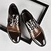 Men's Vintage Patent Leather Cap Toe Two-Tone Dress Shoes Modern Formal Business Lace Up Round Toe Oxford (Brown, Adult, Men, 13, Numeric, US Footwear Size System, Medium)