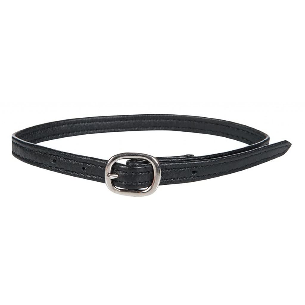 HKM Cinghie per speroni da Equitazione in Morbida Pelle | Cinghie da Equitazione in Pelle con Chiusura con Fibbia in Acciaio Inossidabile | Realizzato in Morbida Pelle Resistente con Imbottitura in