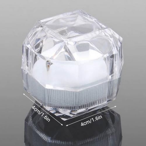 Boîtes à bagues acrylique transparent étuis rangement bijoux