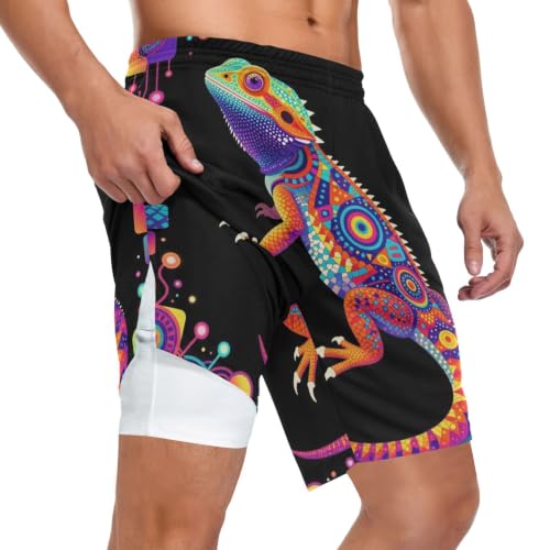 Short de basket-ball homme coupe ajustée doublure soie de lait