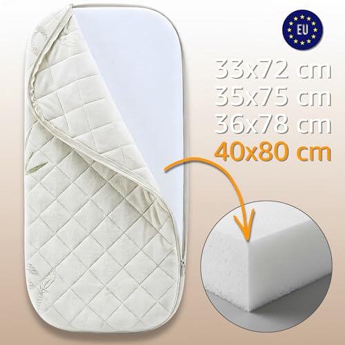 Matelas lit bébé 40x80 imperméable avec housse de protection