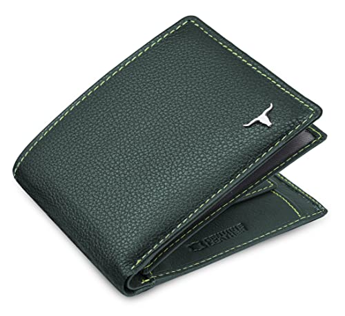 Image of URBAN FOREST Charlie Green Leather Wallet for Men