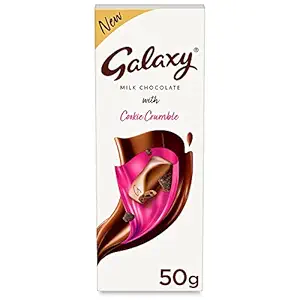 Galaxy Milk Chocolate With Cookie Crumble, 50Gram, Brown