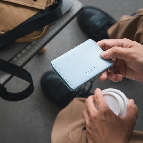 Image of VULKIT Slim Minimalist Card Holder RFID Blocking Leather Credit Card Holder Front Pocket Wallet Magnetic Closure