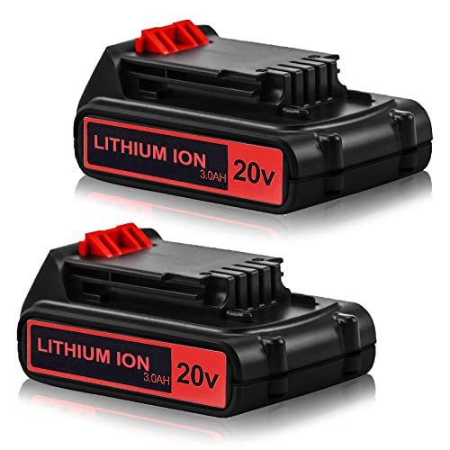 Moticett Lbxr20 20 Volt 3.0Ah Replacement Battery Compatible With Black And Decker 20V Lithium Battery Max Lb20 Lbx20 Lbxr2020-Ope Lbxr20B-2 Lb2X4020 Lst220 Cordless Tool Batteries 2Packs #TOP1