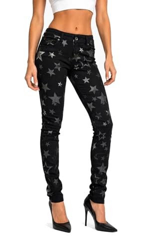 Jean slim skinny Type-143 Diesel Black Gold BG368 pour femme en denim noir