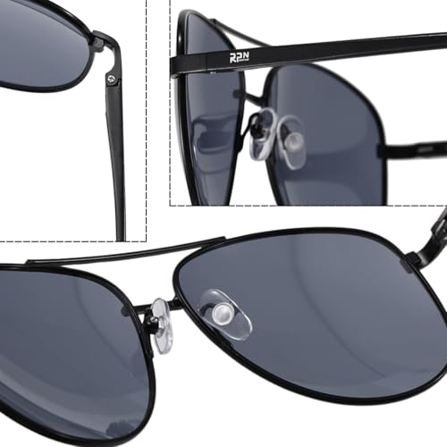 Image of Aviator Polarized Sunglasses for Men Stylish Driving Riding - Anti Glare Lightweight UV Protected Branded Goggles Aviation Retro Pilot Sleek Sun Glasses - Metal Frame with Spring Hinges