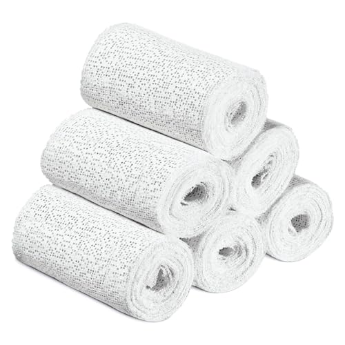 Plaster Coth Rolls 6 Pack Plaster Gauze Bandage Plasters Strip Gauze Wrap for Body Casts Craft Projects Belly Molds 3in x 106 inch