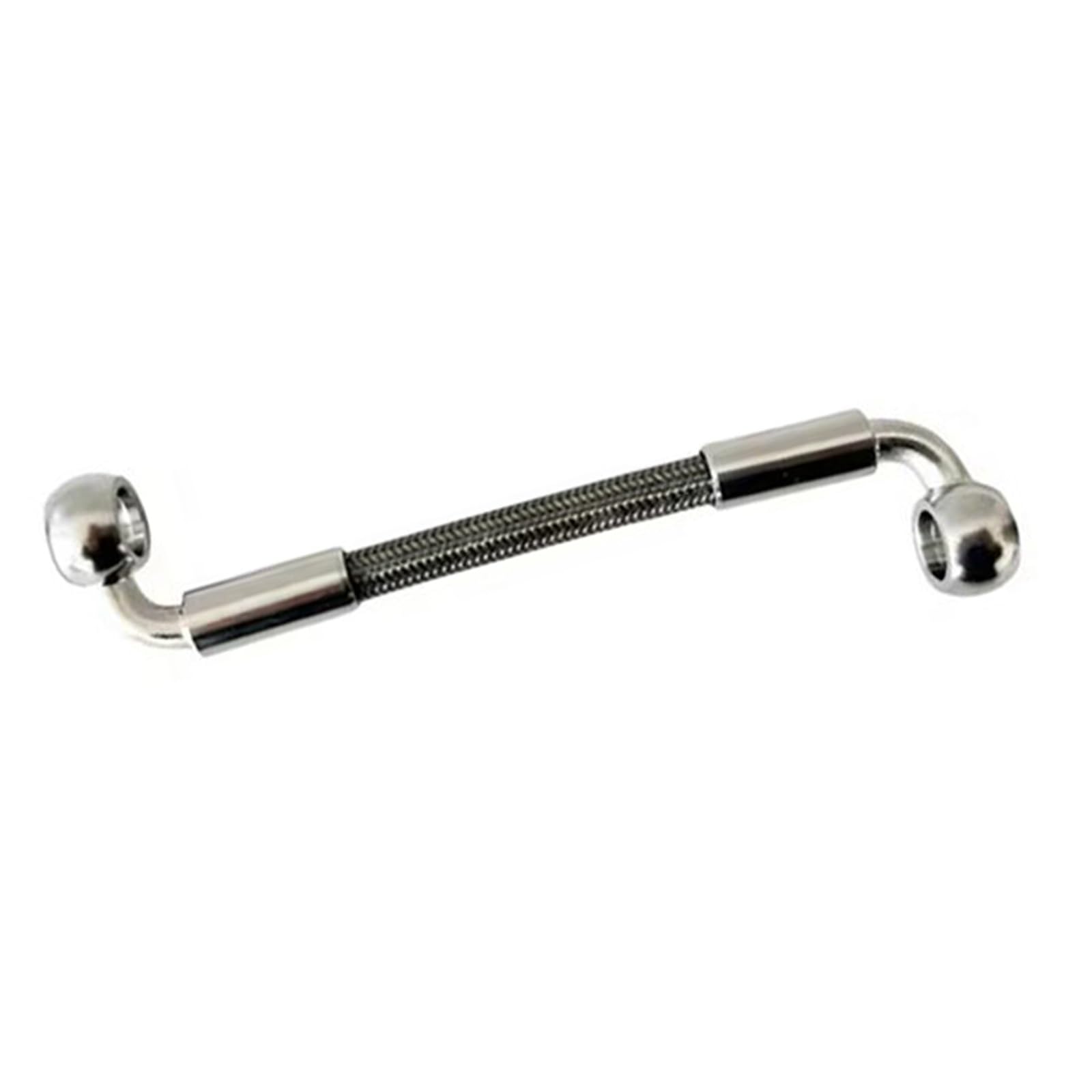 Motorbike Brake Line Motorcycle Stainless Steel Braided Brake Fuel Oil Hose Line Pipe 10mm Banjo 90°-90° 30cm-50cm Accessories(100cm)