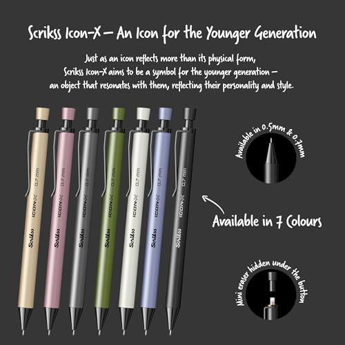Image of Scrikss 0.7mm Mechanical Pencil | Matte Black | Icon-x