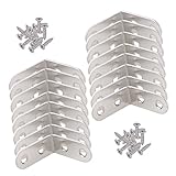 Équerre d'angle - les équerres d'angle en acier inoxydable en forme de l offrent une prise solide et sûre pour maintenir les pièces de meubles en place, supports en l pour le bois