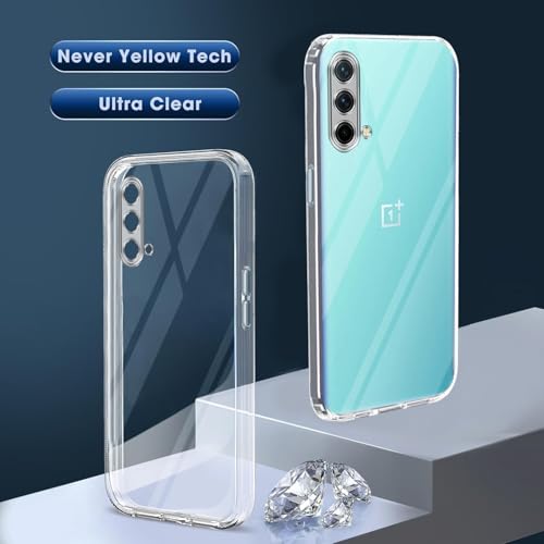 Image of Jkobi Back Cover for OnePlus Nord CE 5G (Silicone Clear Shockproof Case with Camera Protection | Soft and Flexible | Transparent)