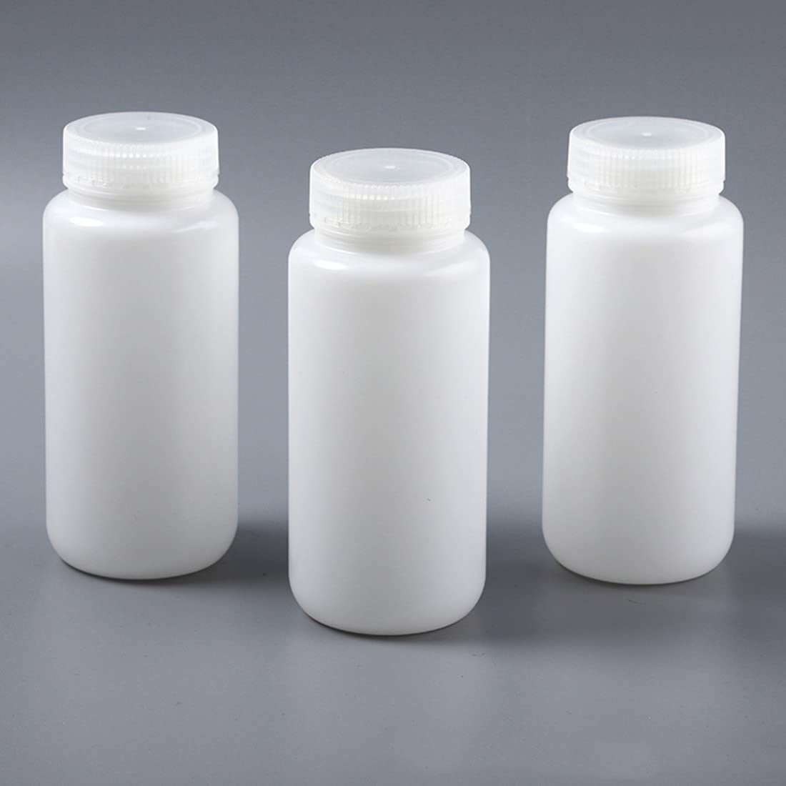 Heyiarbeit 10 recipientes de plástico vacíos de laboratorio cilíndricos para productos químicos, reactivos, botellas de polietileno de 1000 ml