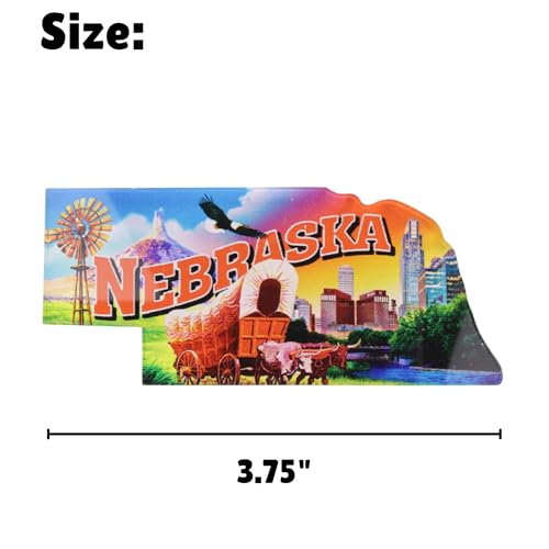 Imán decorativo con forma de Nebraska de acrílico miniatura 5