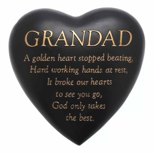 GIFTS 4 ALL Graveside Memorial Plaque for GRANDAD, RIP Grandad Memory Stone, Grandad Memorial Grave Stone, Grave Ornament Tribute to Grandad