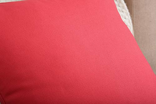 Tangdepot Cotton Solid Throw Pillow Covers, 18" X 18" , Coral #TOP3