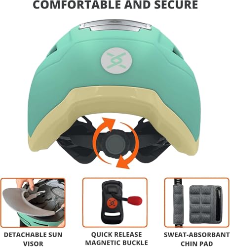 Image of XNITO Bike Helmet with LED Lights - Urban Bicycle Helmet for Adults, Men & Women - CPSC & NTA-8776 Dual Certified - Class 3 E-Bikes, Scooters, Onewheel, Commuter, Mountain