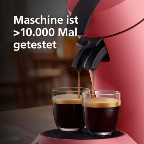 PHILIPS Senseo Original Plus Kaffeepadmaschine, Rot, 2 Spezialitäten – Ansicht 5