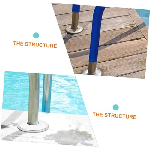 Cubiertas para pasamanos de piscina de acero inoxidable escudos protectores de escalera 8